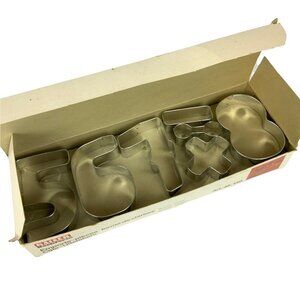 Kaiser Zahlenausstecher Number Cookie Cutters Set 1-8 Stainless Steel W Germany